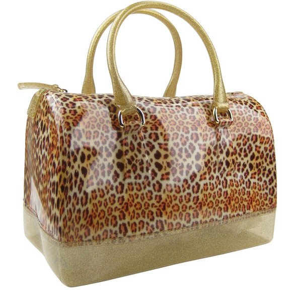 COPY - Leopard Jelly Satchel Handbag - Picture 1 of 2